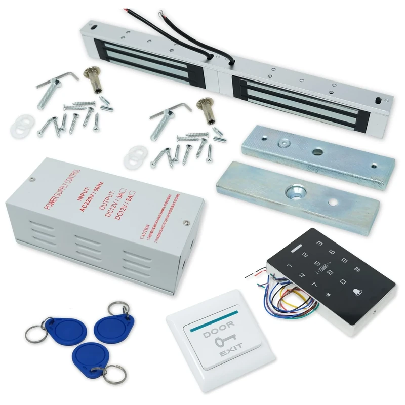 Standalone Access Control Door Entry Kit With 180kg Double Magnetic Door Lock - Image 1