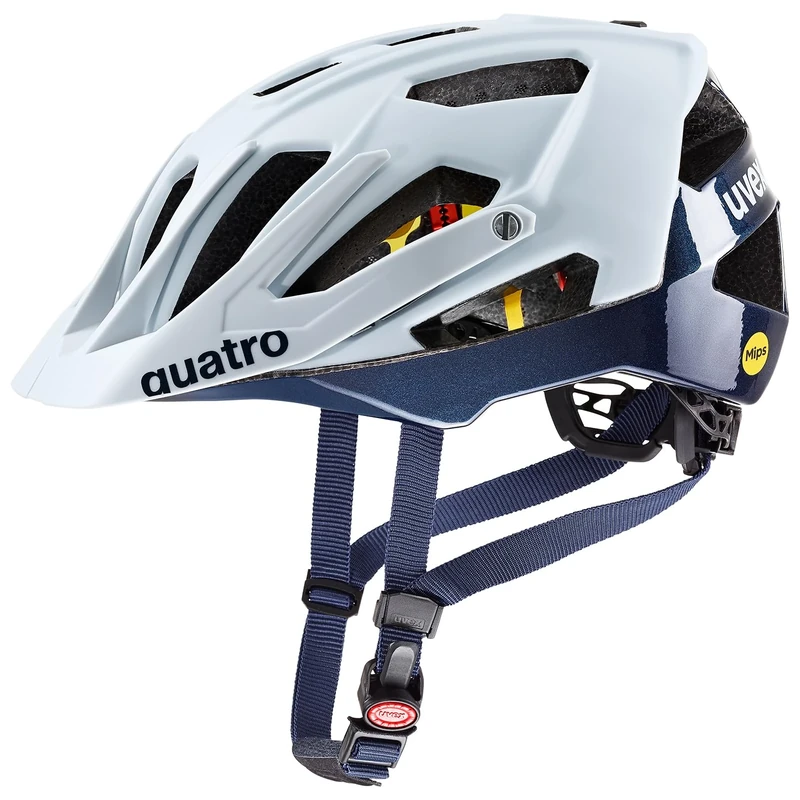 uvex quatro cc MIPS - safe MTB helmet for women and men - MIPS system - washable inner padding - cloud-deep space matt - 52-57 cm