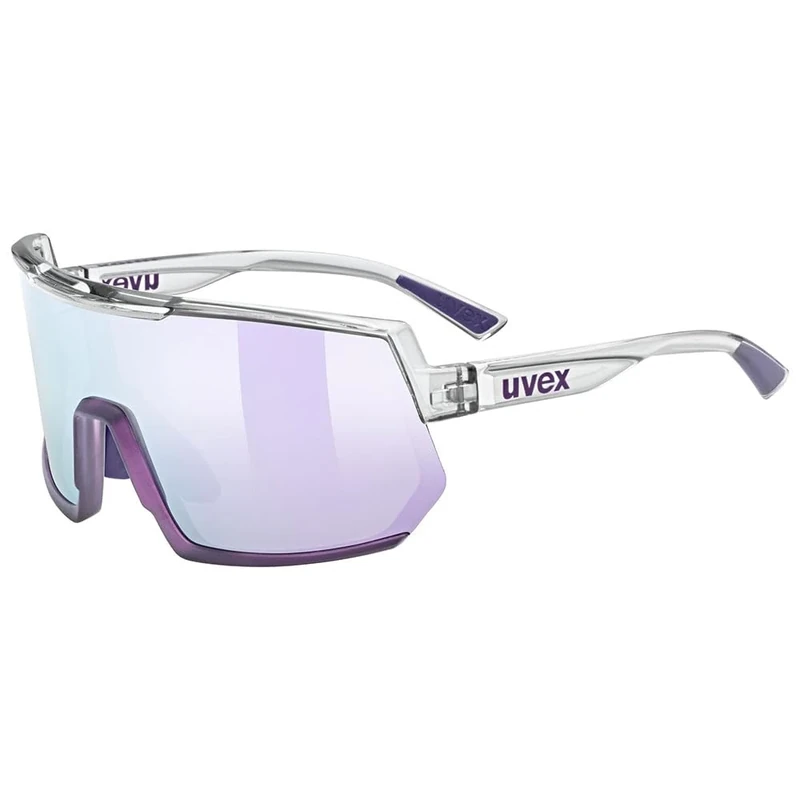 uvex sportstyle 235 - sports glasses for adults - strong UV protection - contrast enhancing - clear-met purple - one size