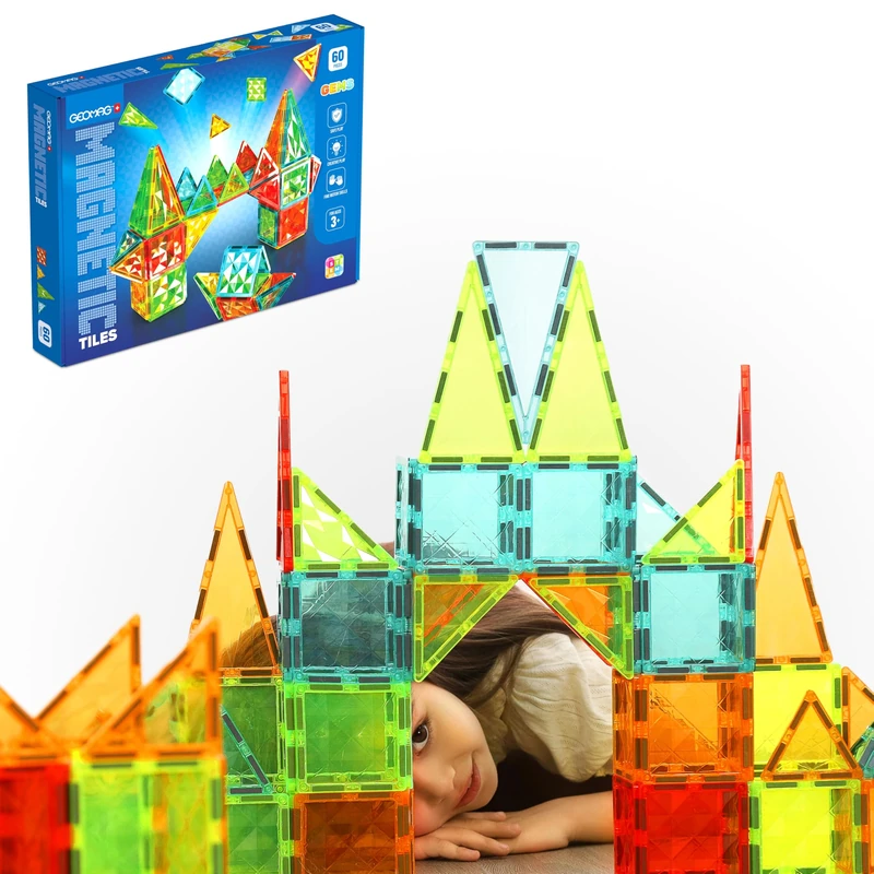 Geomag Magnetic Tiles Gems 60 pcs - Image 1