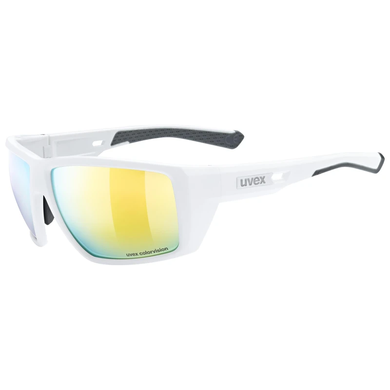 uvex mtn venture CV - sports glasses for adults - strong UV protection - contrast enhancing - white matt - one size