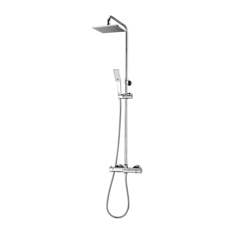 Omnires SYSY11/N/6CR Bathroom Thermostatic Shower System which is Mount on The Plaster Uni-chrome-SYSY11/N/6CR, Grey