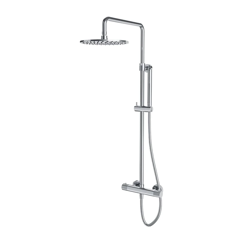Omnires CT8044CR Bathroom Thermostatic Shower System which is Mount on The Plaster Contour-chrome-CT8044CR, Grey