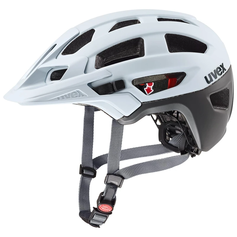 uvex finale 2.0 - safe MTB helmet for women and men - individually adjustable fit - expandable with LED light - cloud-dark silver matt - 52-57 cm