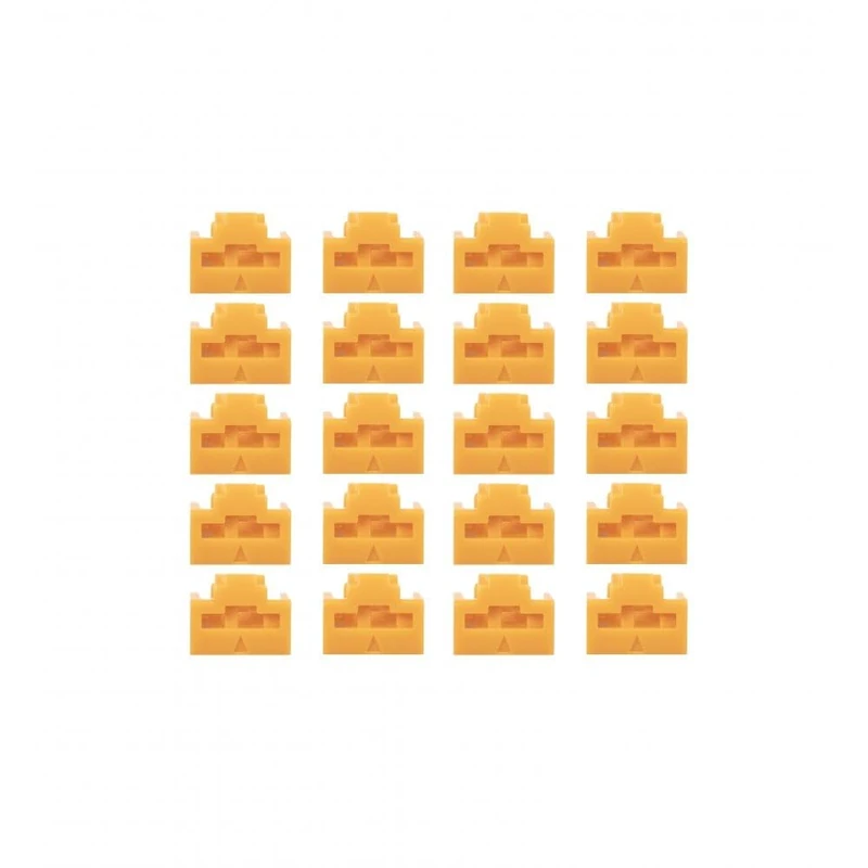 Lindy RJ45 Port Locks, Orange, 20pcs