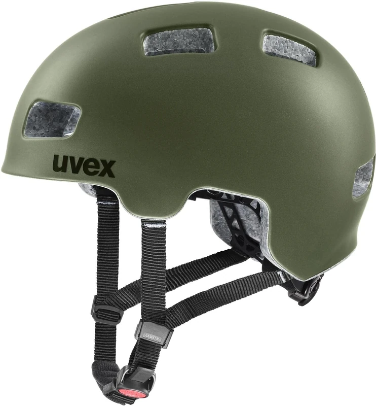 uvex hlmt 4 cc - lightweight bicycle helmet for children - individually adjustable fit - washable inner padding - forest matt - 55-58 cm