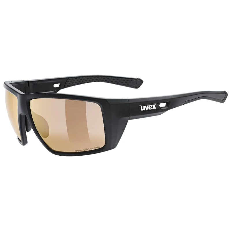 uvex mtn venture CV V - sports glasses for adults - photochromic - contrast enhancing - black matt - one size