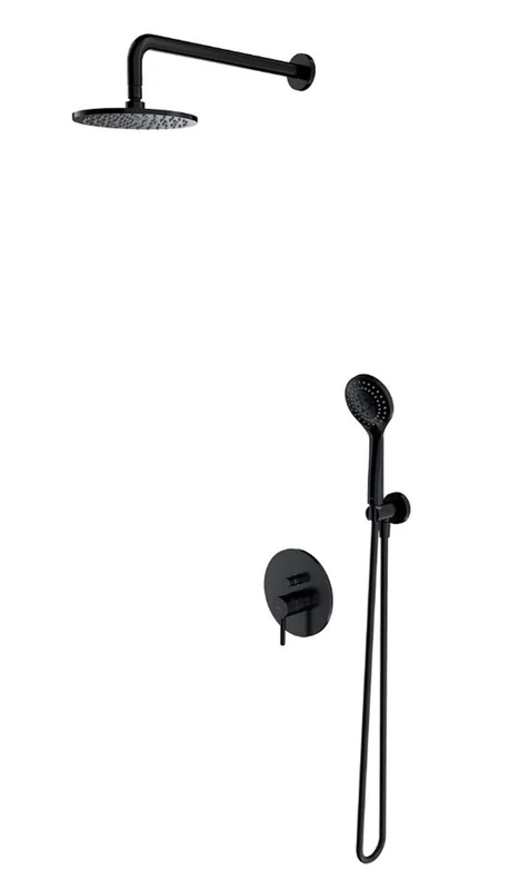 Omnires Bathroom Shower System which is Mount Under The Plaster Y - Black - SYSY38BL