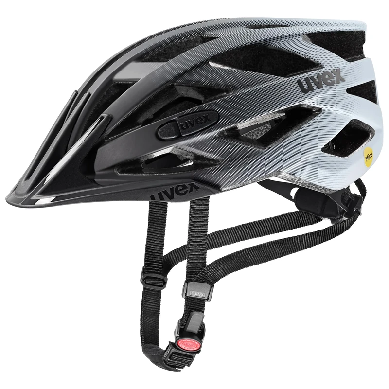 uvex i-vo cc MIPS - lightweight all-round helmet for women and men - MIPS system - expandable with LED light - black-cloud matt - 52-57 cm