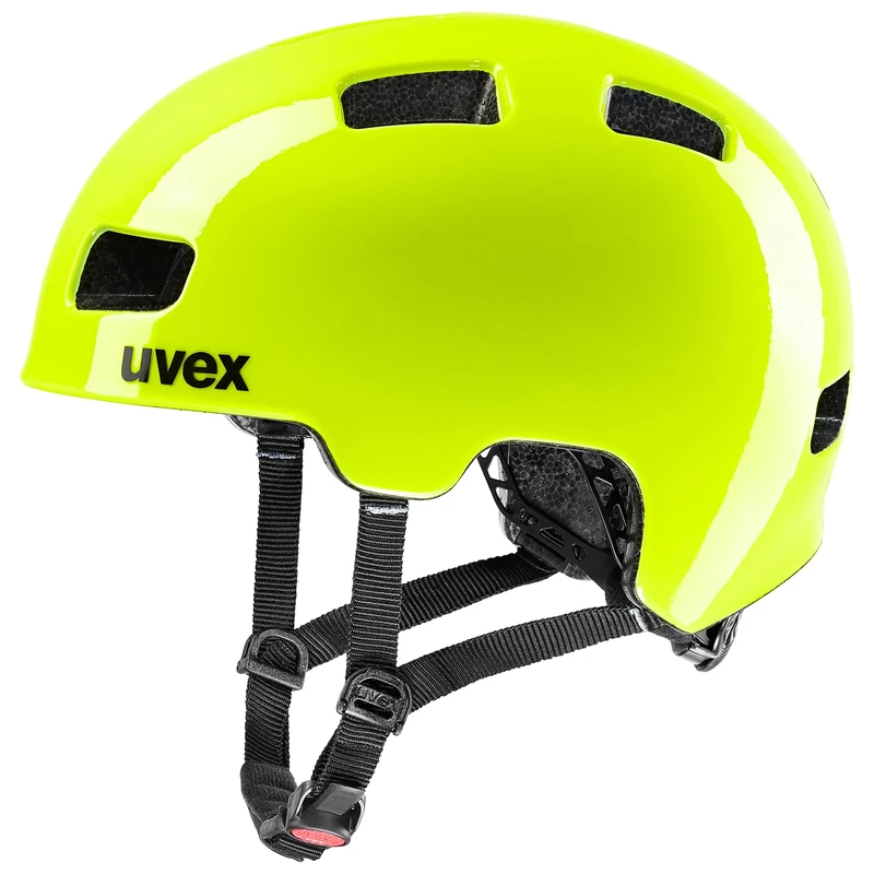 uvex hlmt 4 - lightweight bicycle helmet for children - individually adjustable fit - washable inner padding - neon yellow - 55-58 cm