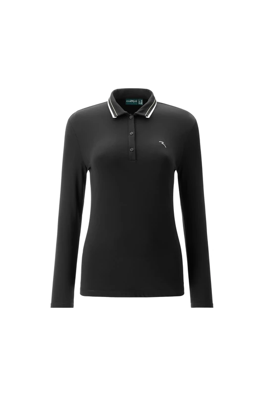 Chervò 65496-999 Amnesia Polo Shirt Women's Black/Black Size 16 - Image 1