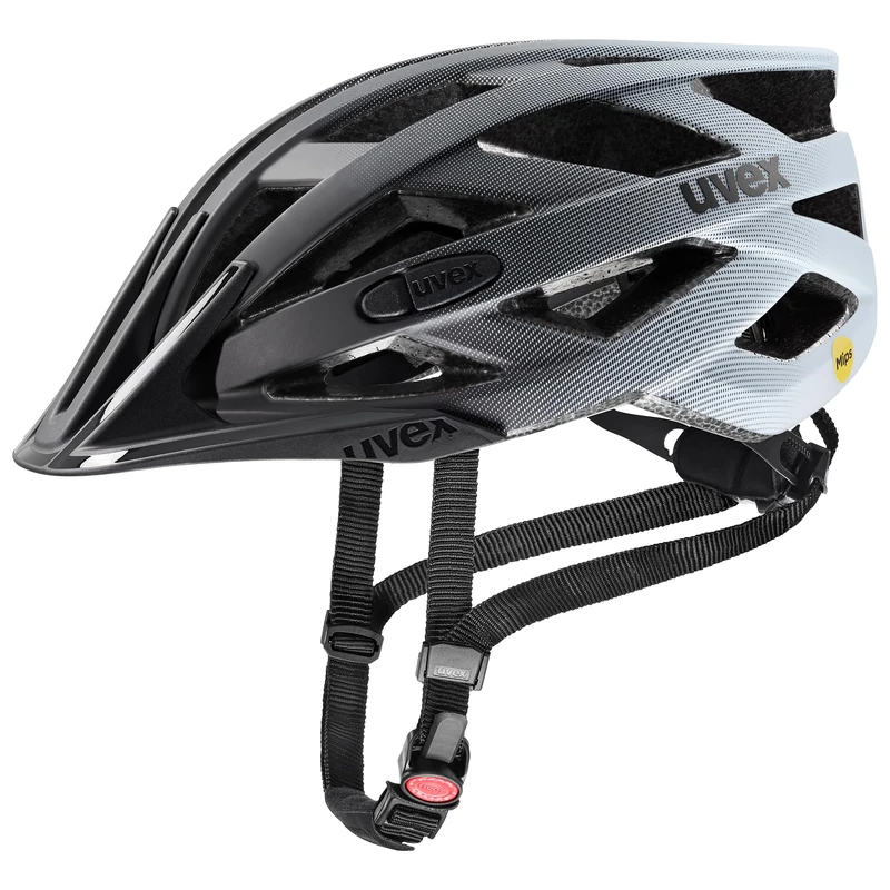 uvex i-vo cc MIPS - lightweight all-round helmet for women and men - MIPS system - expandable with LED light - black-cloud matt - 56-60 cm