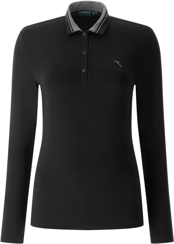 Chervò 65498-999 Animus Polo Shirt Women's Black/Black Size 18 - Image 1