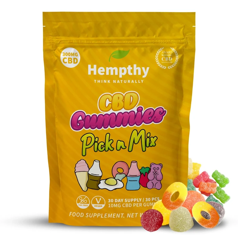 Hempthy CBD Gummies - CBD Pick n Mix 300mg Total CBD, THC-Free Hemp Gummies - Best Edible Cannabidiol CBD Gummies - Image 1