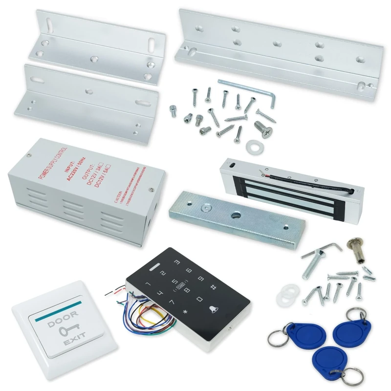 Full Access Control Door Entry Kit With 180kg Magnetic Door Lock & ZL Bracket