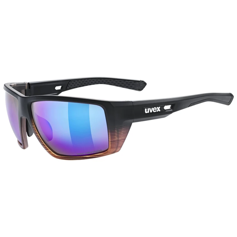 uvex mtn venture CV - sports glasses for adults - strong UV protection - contrast enhancing - black matt - one size