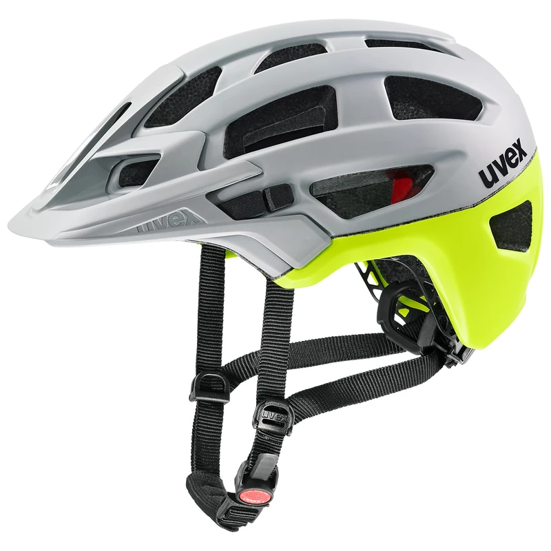 uvex finale 2.0 - safe MTB helmet for women and men - individually adjustable fit - expandable with LED light - rhino-neon yellow matt - 56-61 cm