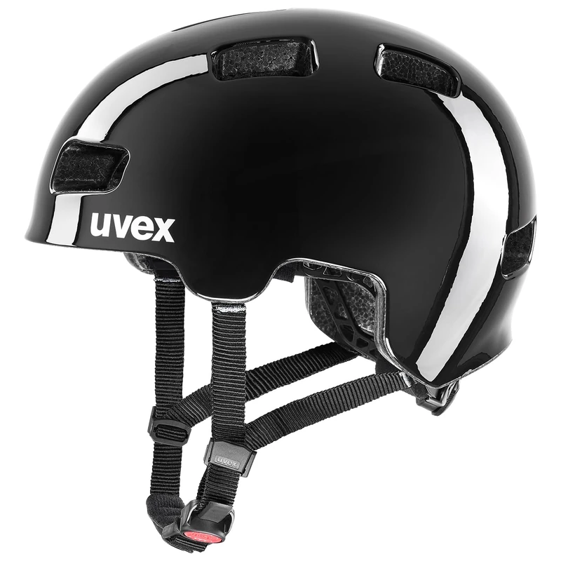 uvex hlmt 4 - lightweight bicycle helmet for children - individually adjustable fit - washable inner padding - black - 51-55 cm