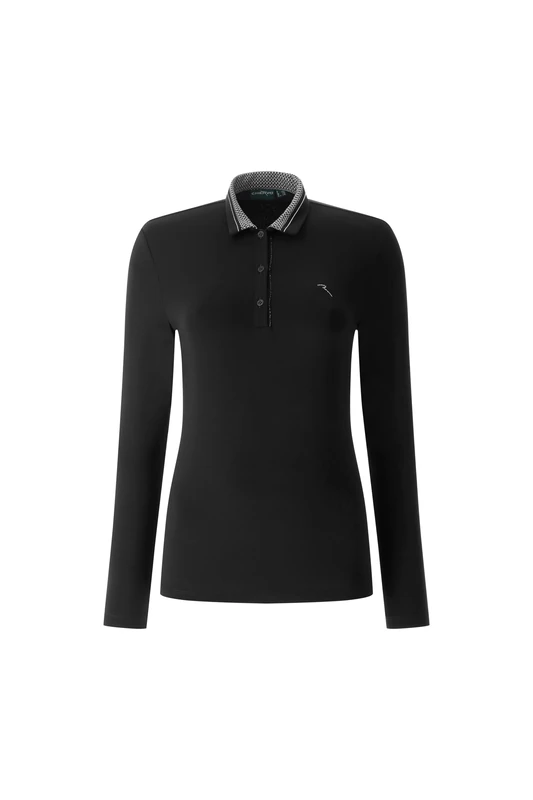 Chervò 65498-999 Animus Polo Shirt Women's Black/Black Size 12
