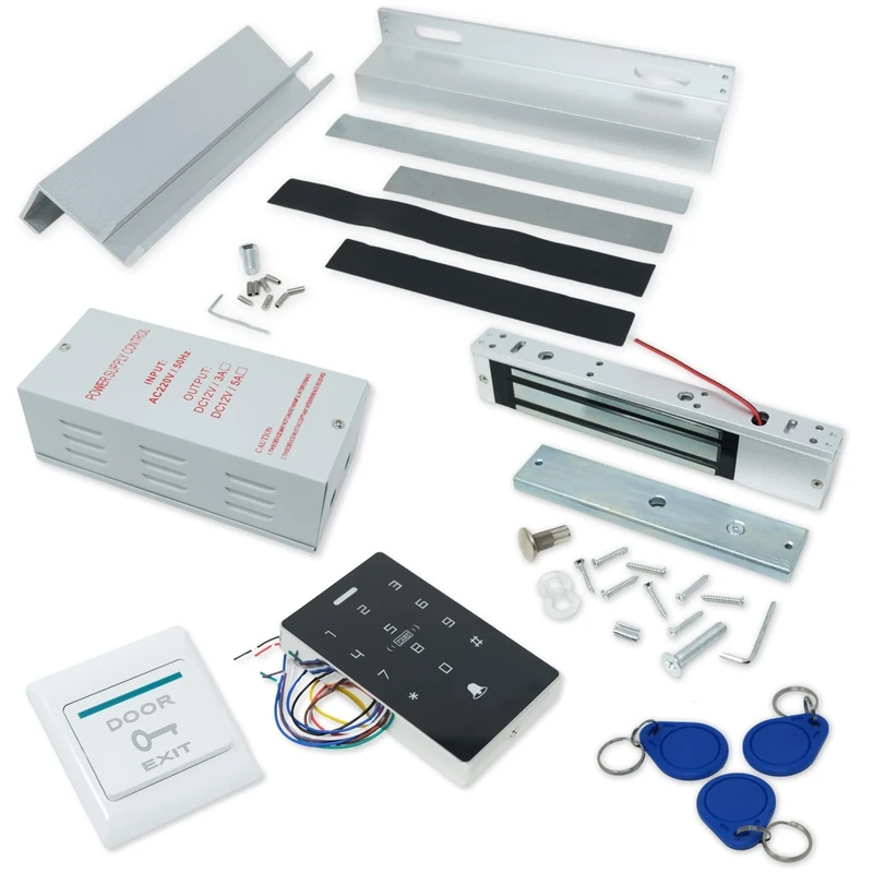 Full Access Control Door Entry Kit With 280kg Magnetic Door Lock & UL Bracket