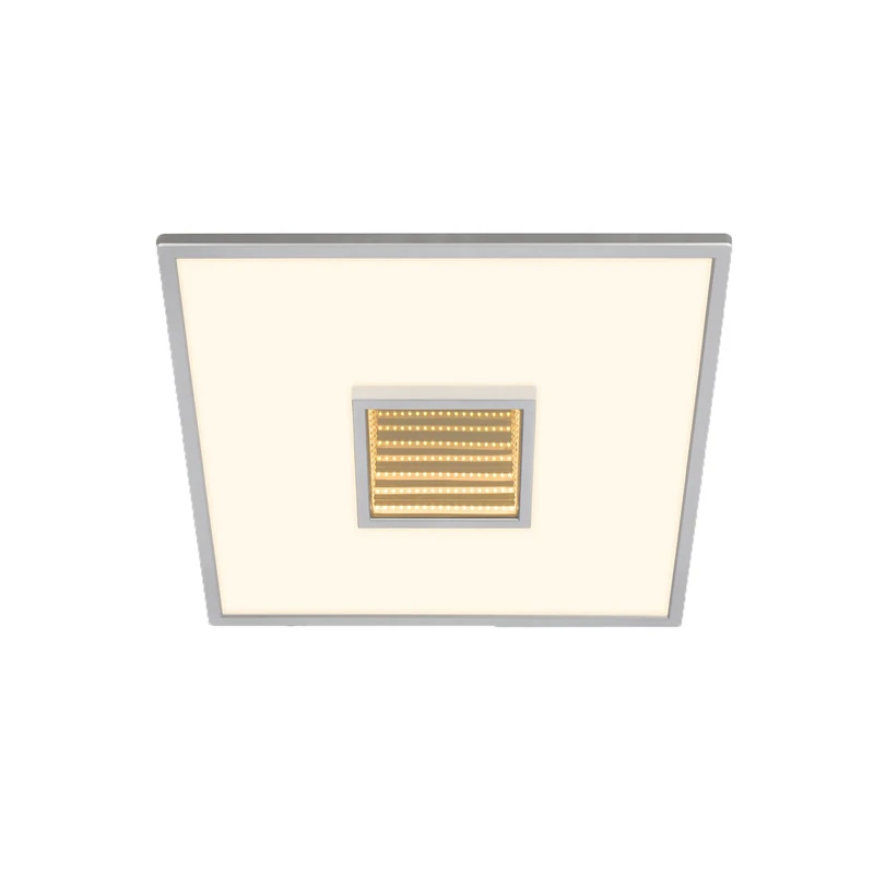 BRILONER - LED Ceiling lamp with Infinity Mirror, 3D Tunnel Effect, Individually switchable Light Surfaces, LED lamp, Ceiling Light, Living Room lamp, Bedroom lamp, Kitchen lamp, 42x42x4 cm