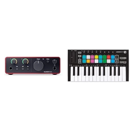 Focusrite Scarlett Solo 4th Gen Audio Interface + Novation Launchkey Mini MK3