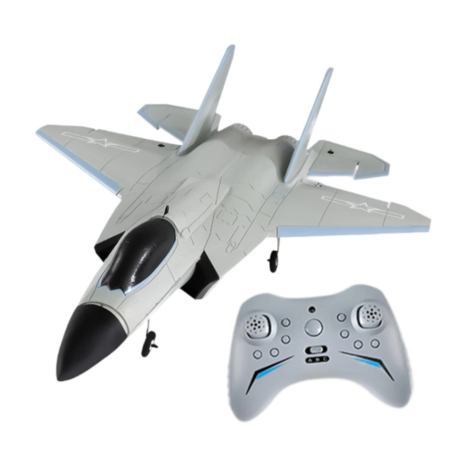 EHJRE Foam RC Airplane Lightweight RC Flying Toy Duct Brushless Motor Kids Boys