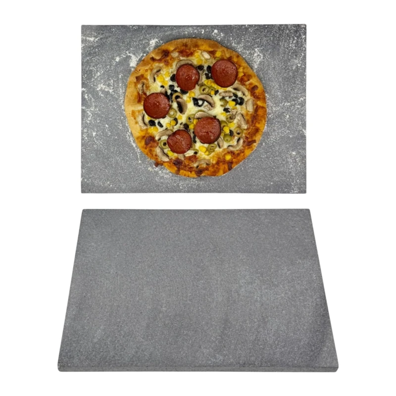 Baking Pizza Stone. 100% Natural Volcanic Lava Stone Multi-Purpose Oven & BBQ, Grill. High Heat Retention. Rectangular (2x30x40cm)
