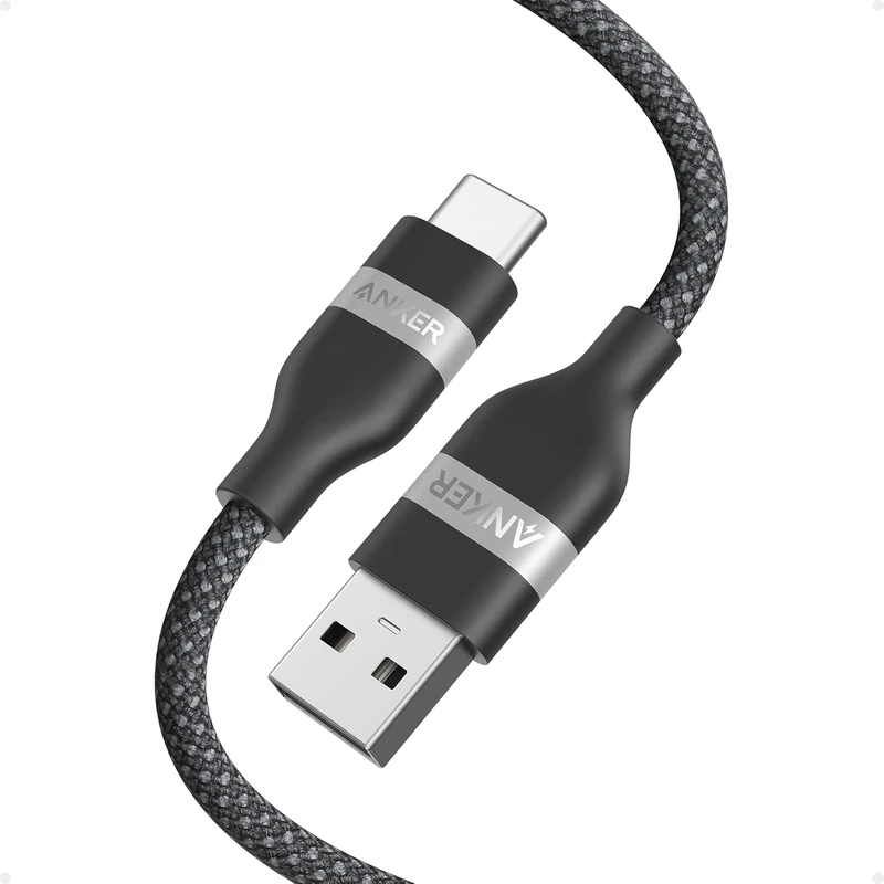 Anker USB 2.0 Cable, Upcycled Braided USB to USB-C Cord, USB A to USB C Charging Cord for iPhone 17/16/15, iPad Pro, Samsung Galaxy, MacBook Pro,and More (3ft)