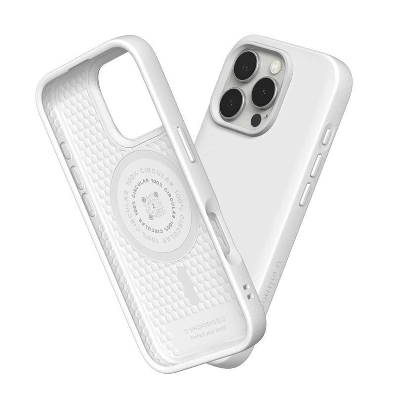RHINOSHIELD SolidSuit Case Compatible with Magsafe for [iPhone 16 Pro Max] | Shock Absorbent Slim Design Protective Cover with Premium Matte Finish, Camera Control Cutout Design - Classic White