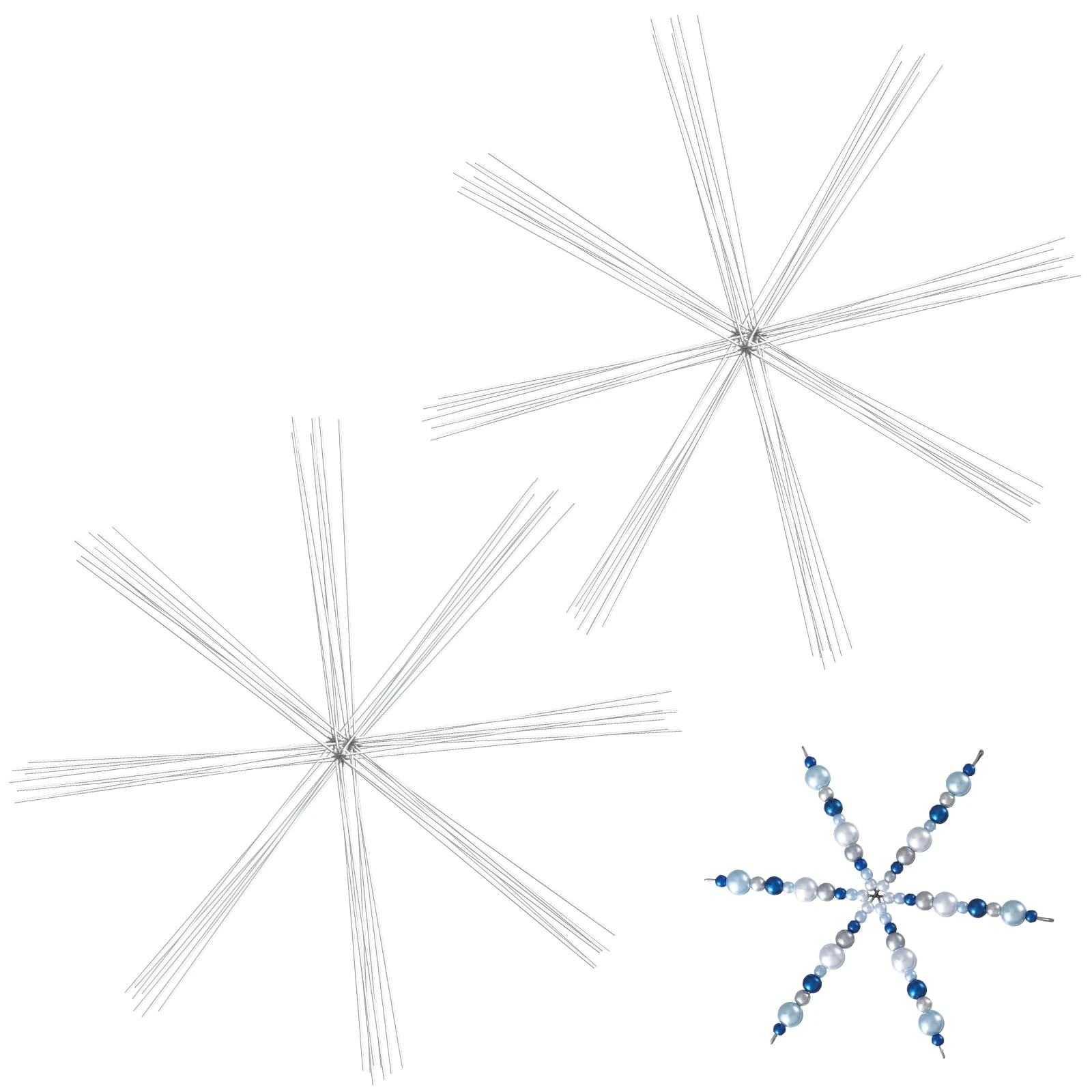 Hotop Snowflake Wire Personalized Metal Christmas Snowflake Wire for DIY Bead Ribbon Charms Party Decorations Fun Beading Project(24 Pcs,6 Inch)