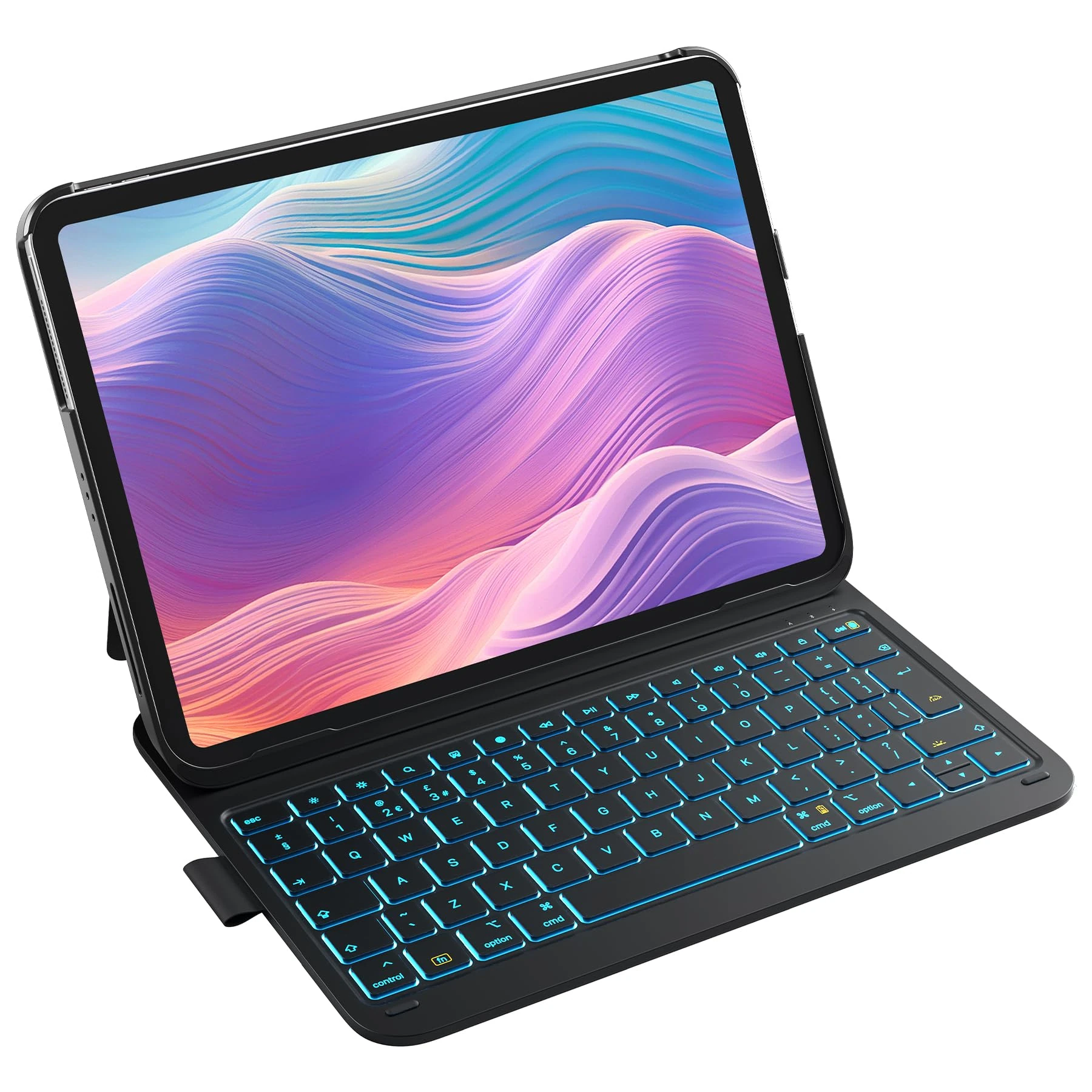 Inateck Ultralight Keyboard Case for iPad 10th Gen 2022/11th Gen 2025, iPad Air 11 inch M3 2025/M2 2024 Case with Keyboard, Air 6/5/4 Gen, Pro 11" 4/3/2/1, 7 Color Backlight with Pen Holder, BK2007