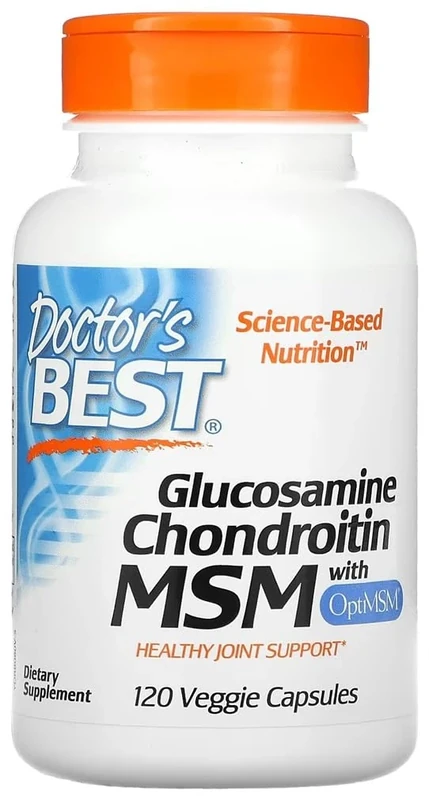 DoctorsBEST Doctor's Best - Glucosamine Chondroitin MSM with OptiMSM | Support for Joint Health and Mobility - 120 Capsules