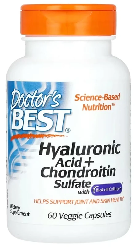 Doctor's Best - Hyaluronic Acid + Chondroitin Sulphate | with BioCell Collagen - 60 Capsules