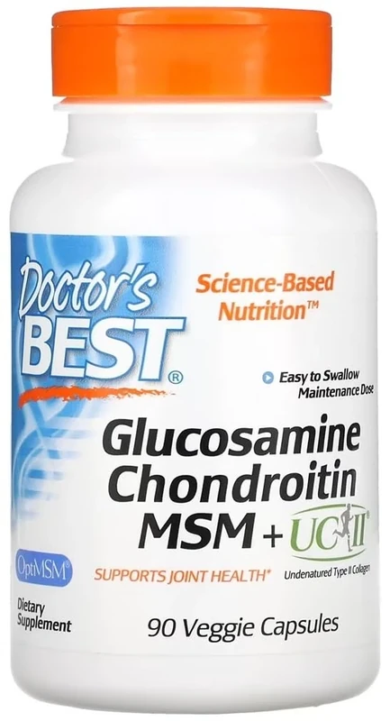 DoctorsBEST Doctor's Best - Glucosamine Chondroitin MSM + UC-II | Support for Joint Health - 90 Vegan Capsules
