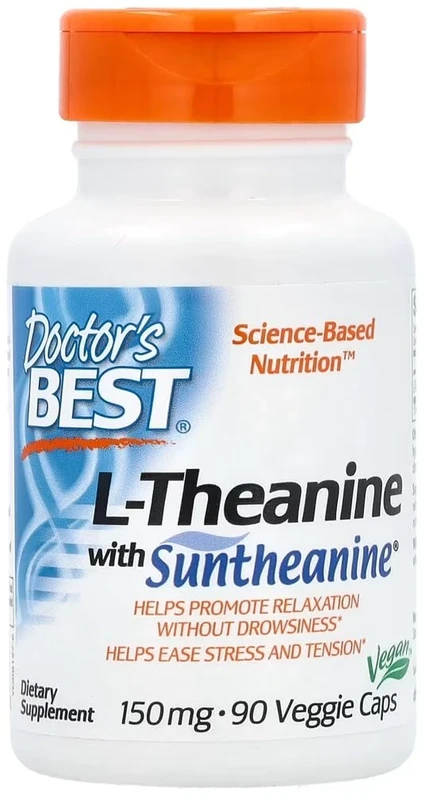 Doctor's Best - L-Theanine with Suntheanine | Supports Relaxation and Stress Reduction - 150mg - 90 Capsules