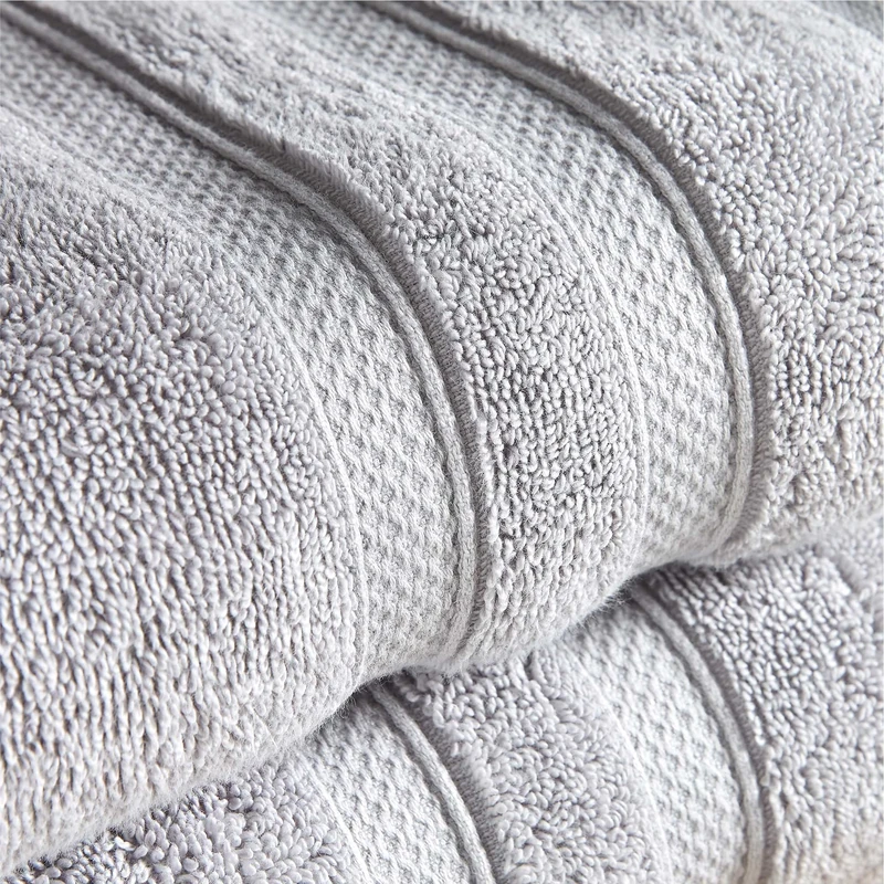 Christy Chroma Bath Sheet Set | Set of 6 | 2 Face 2 Hand 2 Bath Sheets | Highly Absorbent Heavyweight 675GSM | Bold and Bright | Soft Smooth Shower Towels | 100% Cotton | Dove Grey