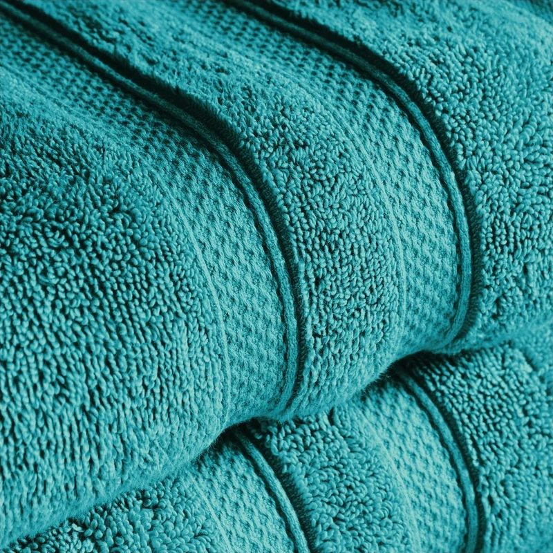 Christy Chroma Bath Sheet Set | Set of 6 | 2 Face 2 Hand 2 Bath Sheets | Highly Absorbent Heavyweight 675GSM | Bold and Bright | Soft Smooth Shower Towels | 100% Cotton | Vivid Teal