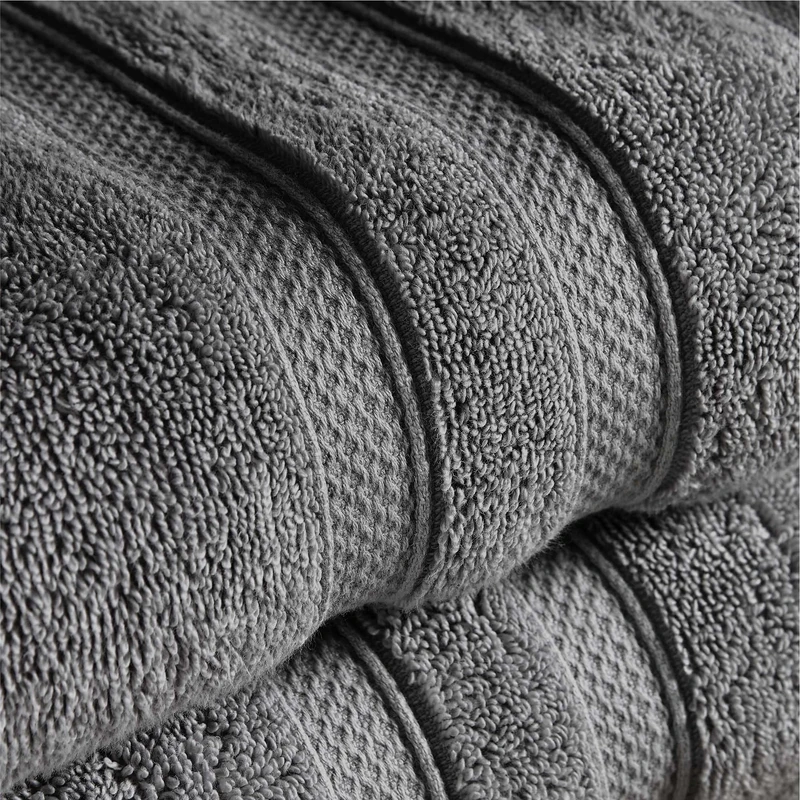 Christy Chroma Bath Sheet Set | Set of 6 | 2 Face 2 Hand 2 Bath Sheets | Highly Absorbent Heavyweight 675GSM | Bold and Bright | Soft Smooth Bathroom Shower Towels | 100% Cotton | Ash Grey