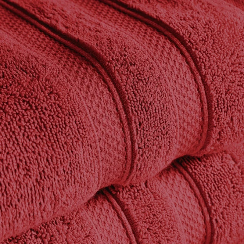 Christy Chroma Bath Sheet Set | Set of 6 | 2 Face 2 Hand 2 Bath Sheets | Highly Absorbent Heavyweight 675GSM | Bold and Bright | Soft Smooth Shower Towels | 100% Cotton | Rouge Red