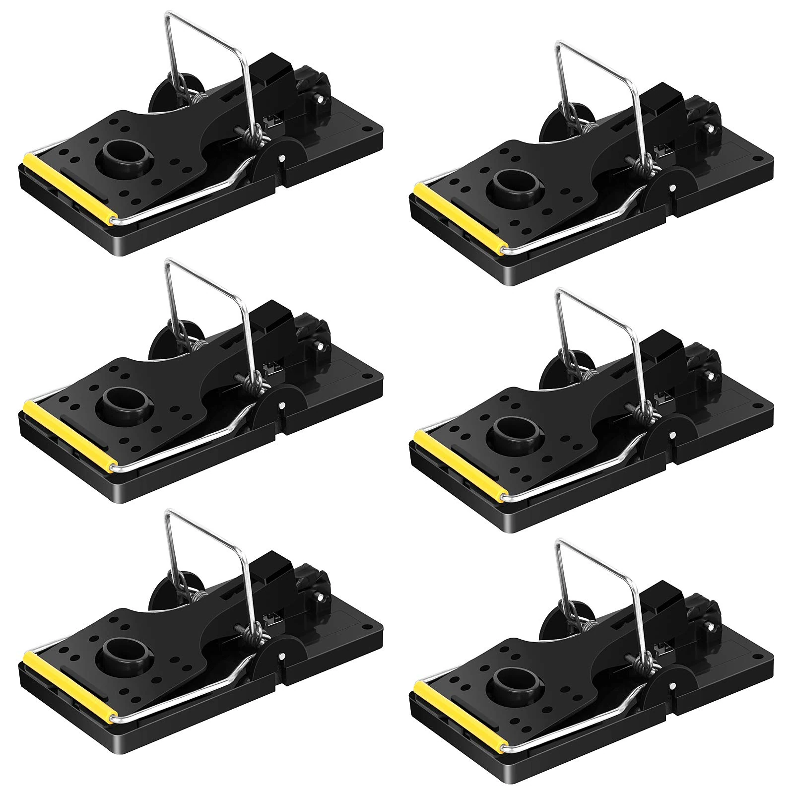 Rat Traps Large Size, Mouse Traps That Kill Instantly, Professional Heavy Duty Snap Trap, Reusable Rodent Traps for Indoors Outdoors, Also Work for Mouse, 6 Pack