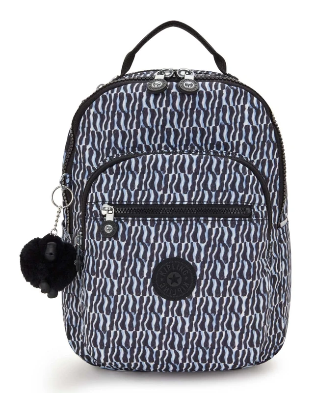 Kipling SEOUL S Small Backpack, Holiday Waves (Blue)
