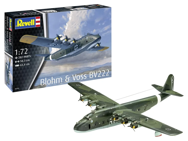 Revell 03792 Blohm & Voss BV222 Aircraft 1:72 Scale Unbuilt/Unpainted Plastic Model Kit - Image 1