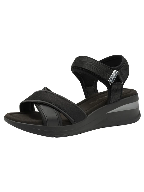 Tamaris Women's Comfortable Sandals, Black, 6 UK