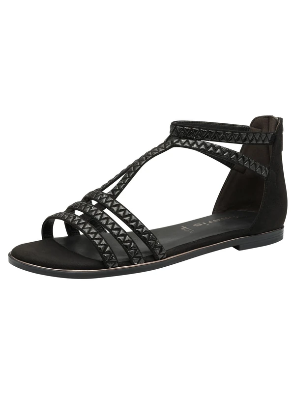 Tamaris Women's Damen 1-28149-44 Flat Sandal, Plain Black, 6.5 UK