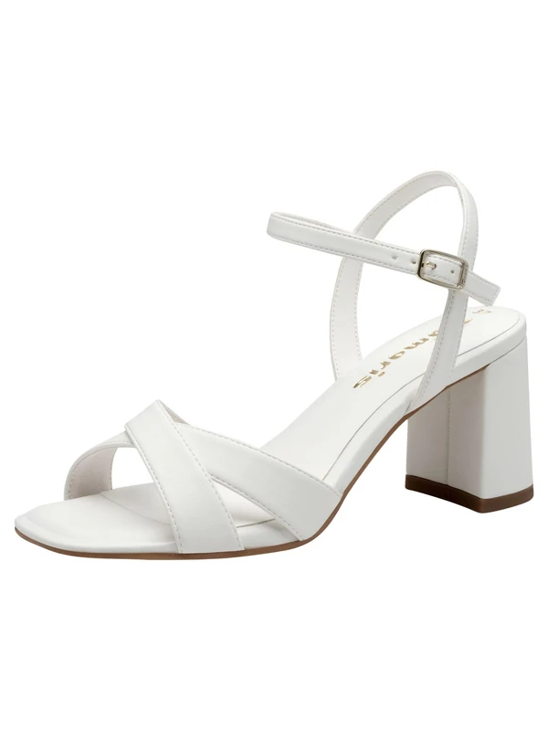 Tamaris Women’s sandal with block heel white 5 UK