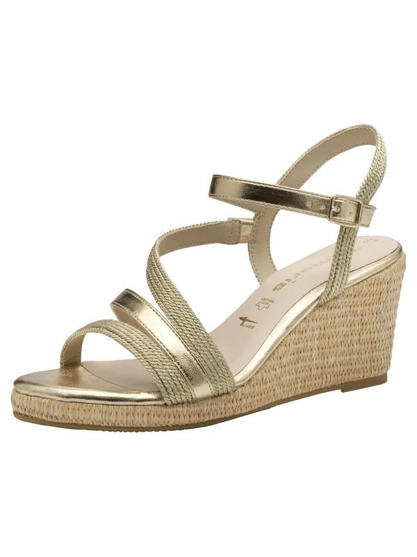 Tamaris Women's Damen 1-28323-44 Wedge Sandal, Gold, 5 UK