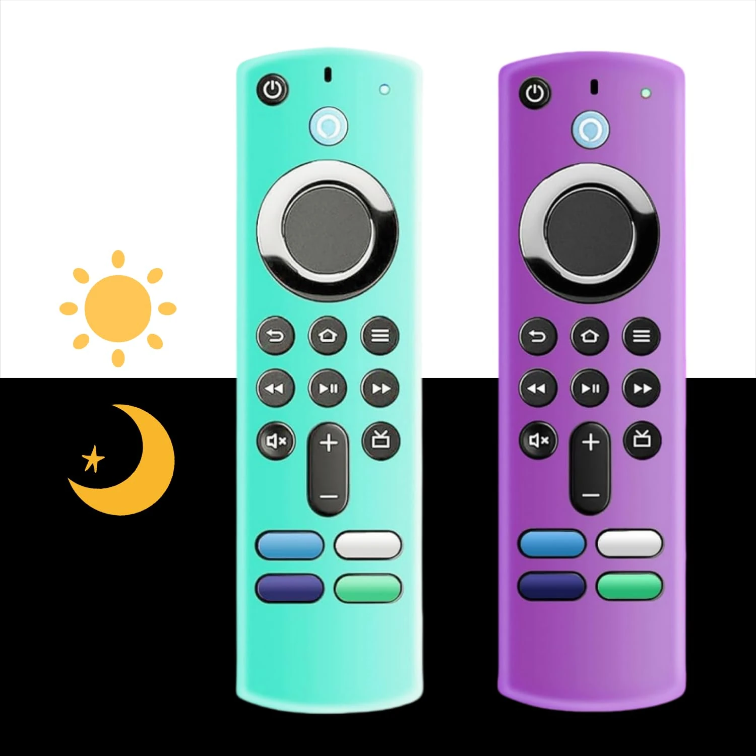 [2 Pack] Remote Cover Compatible with 3rd Gen Voice Remote, Anti Slip Silicone Protective Case Cover with Lanyard