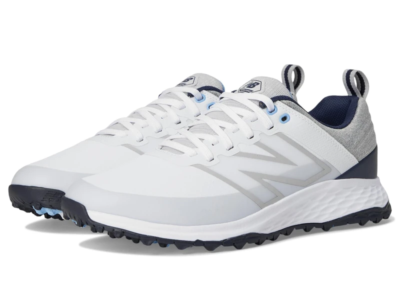 New Balance Men's Fresh Foam Contend V2 Golf Shoe, White/Blue, 9 UK