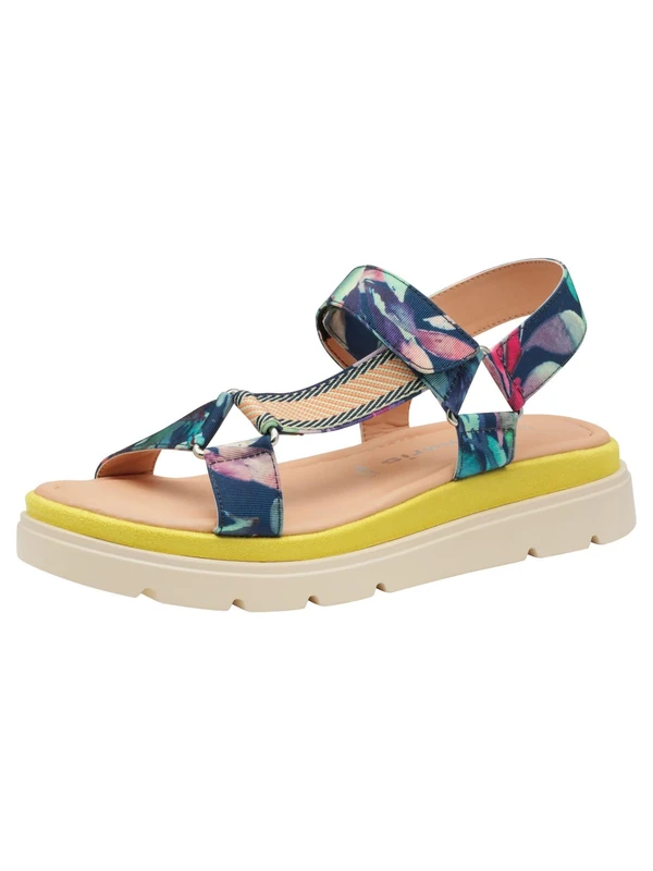 Tamaris Women's Damen 1-28703-44 Wedge Sandal, Blue Comb, 4 UK - Image 1